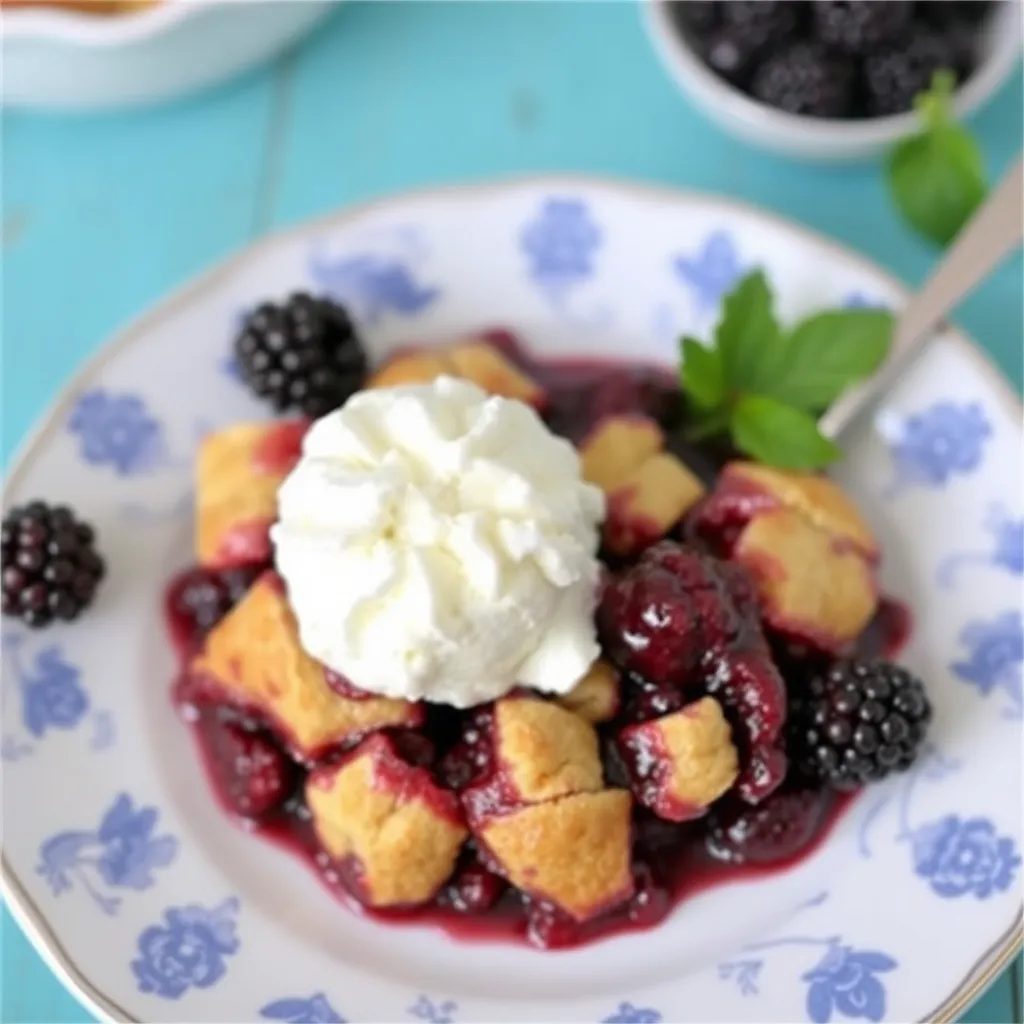 Homemade Blackberry Cobbler