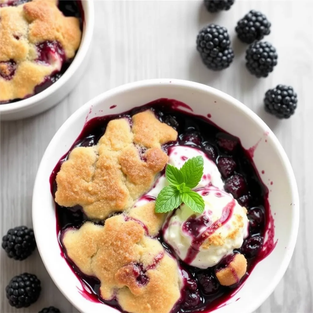 Homemade Blackberry Cobbler