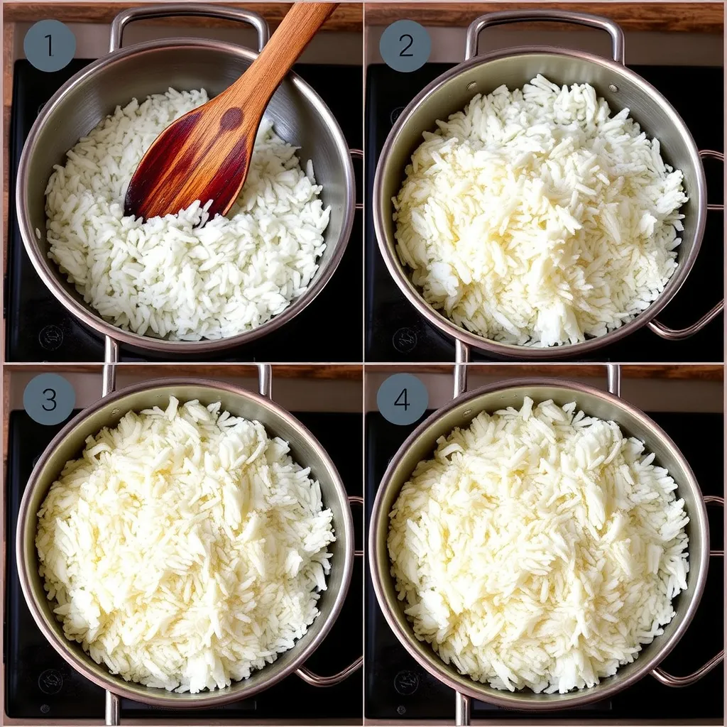 How to cook white rice step-by-step process