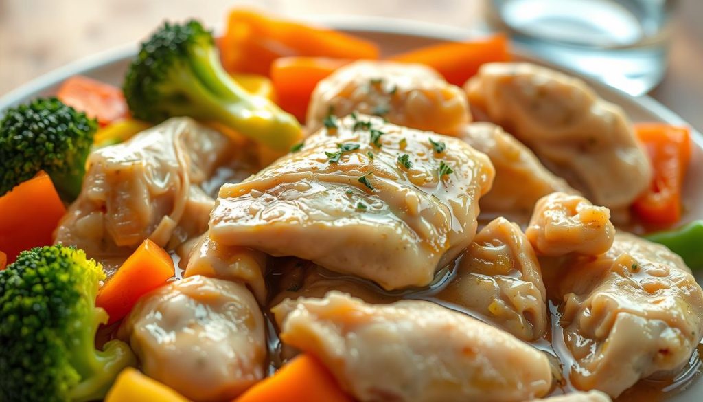 nutrition of water-cooked chicken