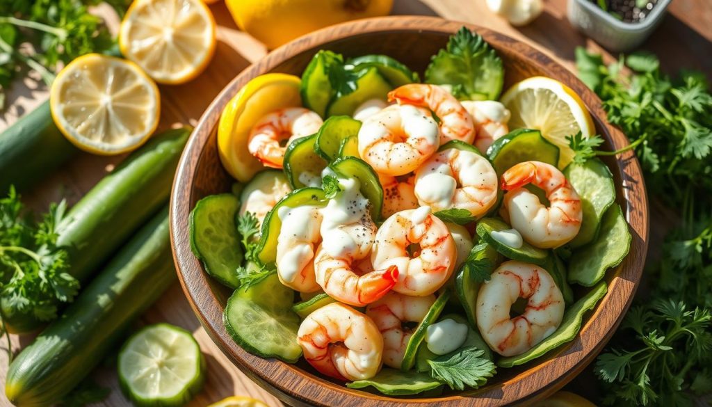 Creamy Cucumber Shrimp Salad